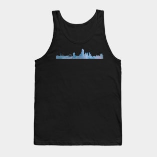 London Skyline Blue Watercolor Tank Top